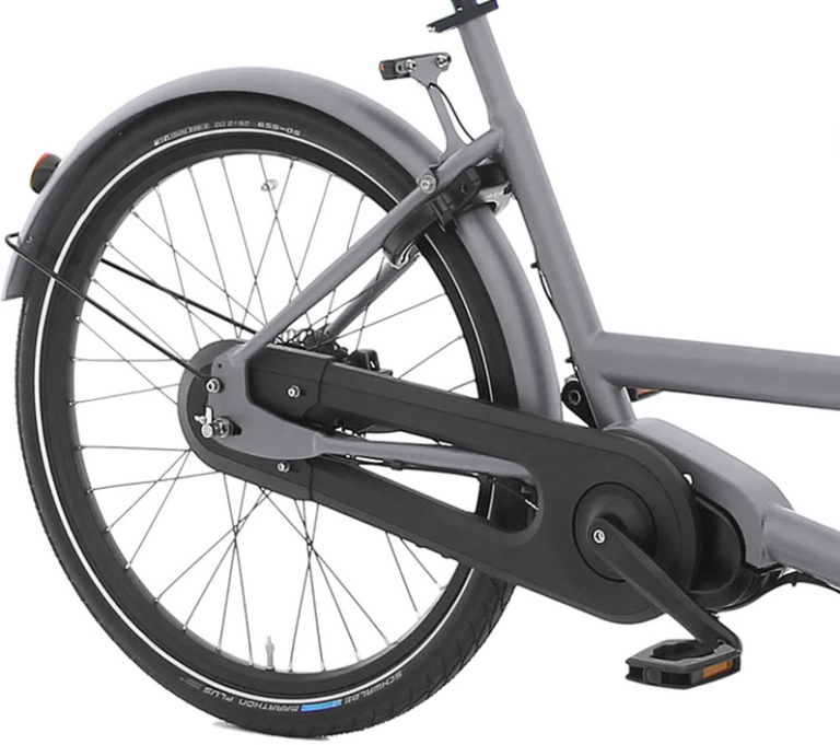 E-Dolly Bakfiets MaxDrive 600Wh Metal Grey